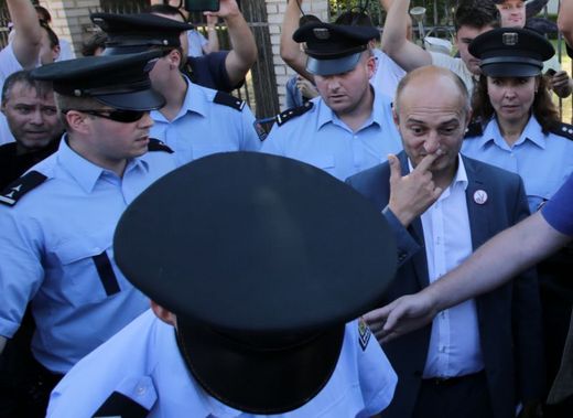 Policejní zásah.