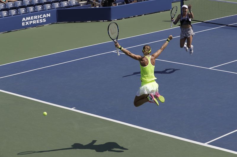 Oslava titulu z US Open.
