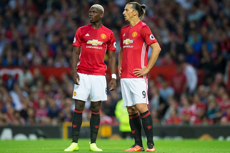 Nové hvězdy United, Paul Pogba (vlevo) a Zlatan Ibrahimovič. 