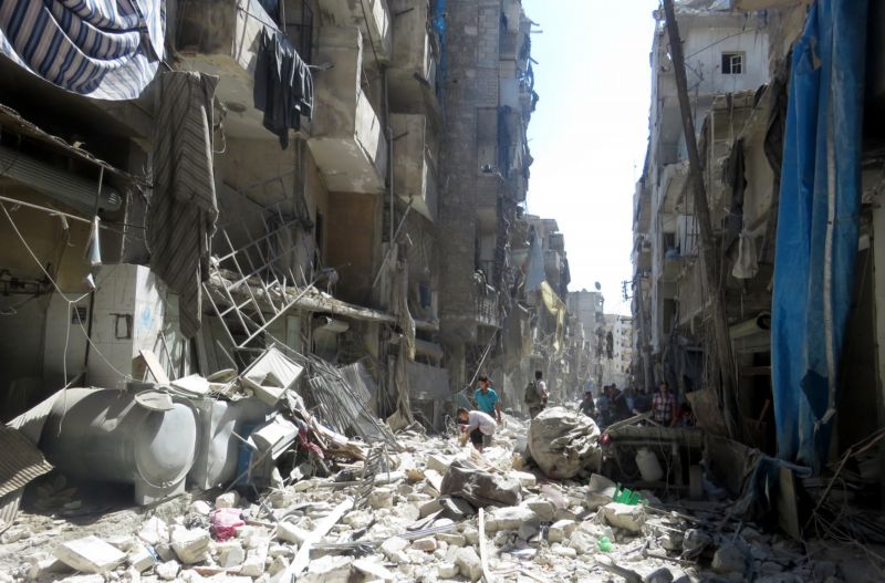 Bombardované syrské Aleppo (ilustrační foto).
