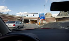 Vjezd do tunelového komplexu Blanka na Malovance.