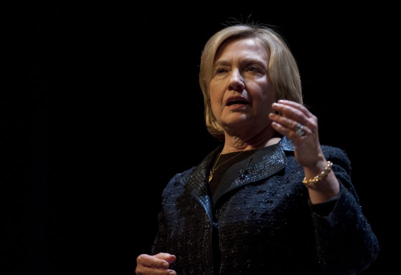 Prezidentská kandidátka Hillary Clintonová. 