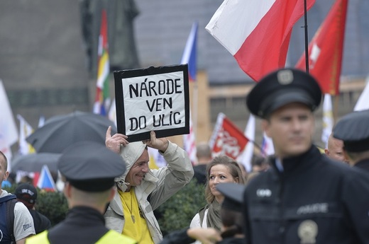 Sobotní odpoledne na Václavském náměstí.