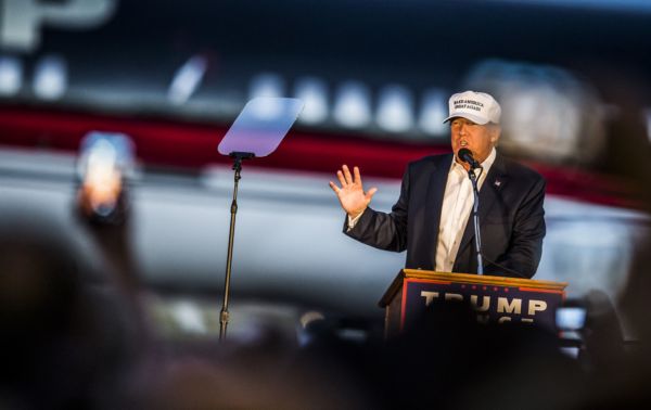 Donald Trump na sobotním předvolebním mítinku v Coloradu.