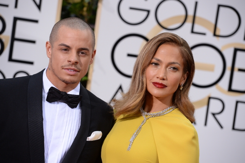 Jennifer Lopez s nyní již bývalým přítelem Casperem Smartem.