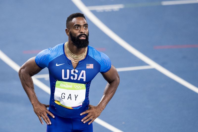 Americký sprinter Tyson Gay.