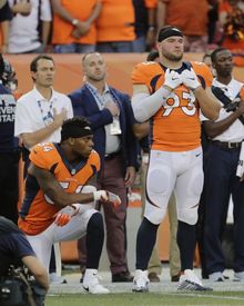Hráč týmu Denver Broncos Brandon Marshall.
