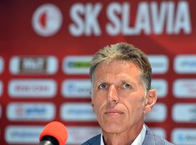Jaroslav Šilhavý na tiskové konferenci Slavie