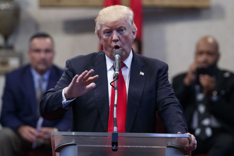 Kandidát na prezidenta USA Donald Trump.