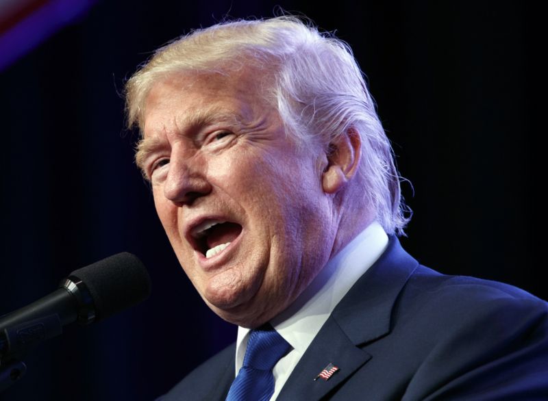 Kandidát Donald Trump. 