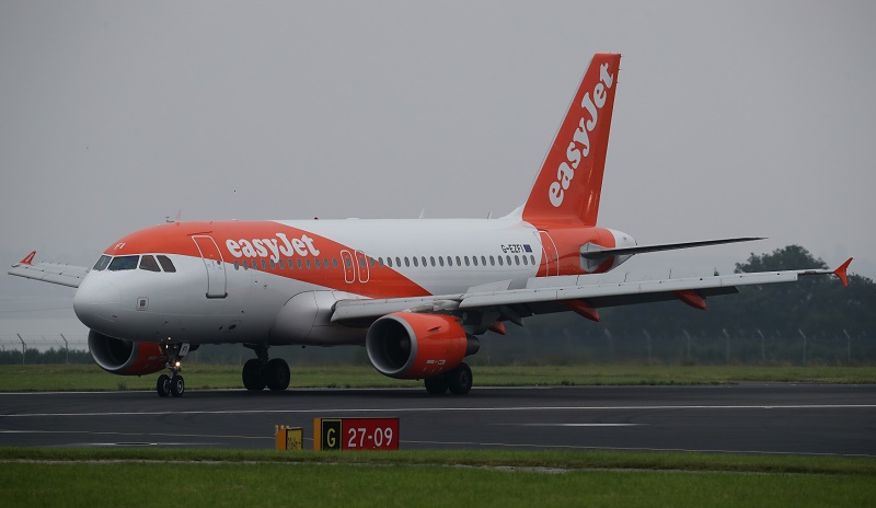 Letadlo společnosti easyJet, pro kterou pilotuje i McWilliamsová. 