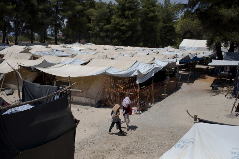 Uprchlický tábor na ostrově Lesbos.