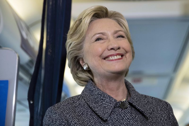 Demokratická prezidentská kandidátka Hillary Clintonová.