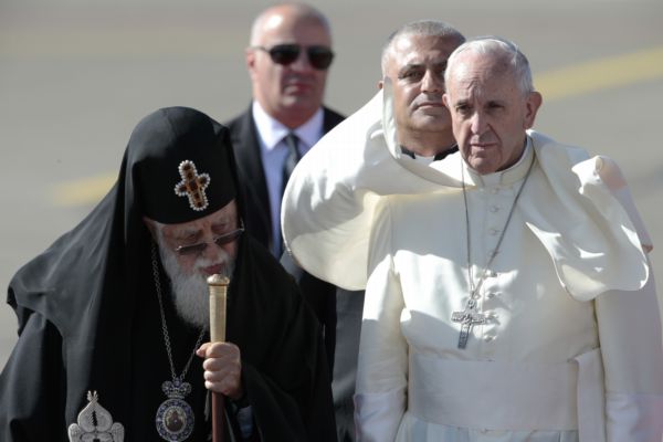 Patriarcha Ilja II. přivítal papeže Františka.