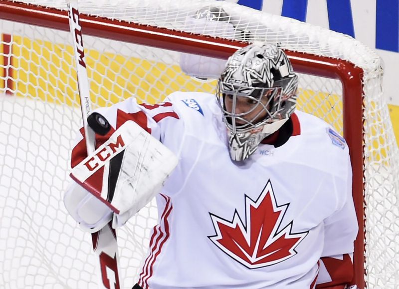 Kanadský hokejový brankář Carey Price.
