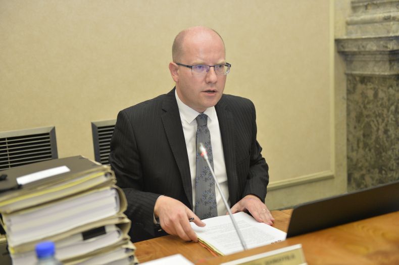Premiér Bohuslav Sobotka (ČSSD).
