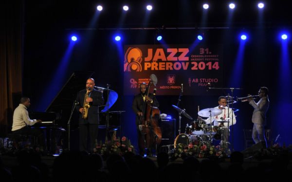 Trumpetista Roy Hargrove se svým kvintetem na 31. ročníku Československého jazzového festivalu v Přerově.