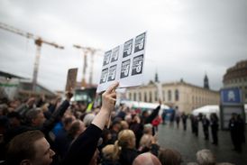 Protesty v saském hlavním městě.