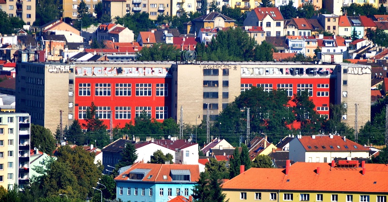 Areál bývalé Zbrojovky Brno. 
