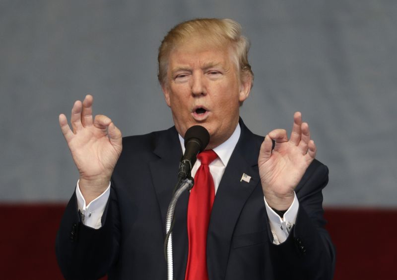Kandidát na prezidenta USA Donald Trump.