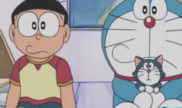 Japonský kočičí robot Doraemon. 