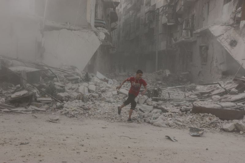 Bombardování Aleppa.