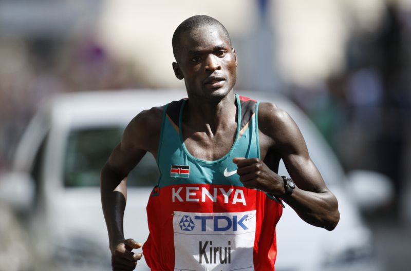 Keňský maratonec Abel Kirui.