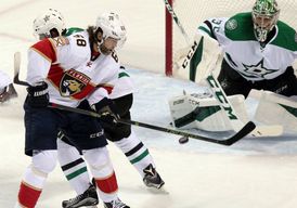 Jaromír Jágr v jednom z přípravných zápasu před startem NHL.