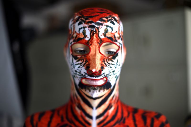 Jednodílné obličejové plavky se nazývají facekiny.