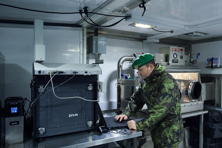 Mobilní laboratoř k zjišťování toxických a radioaktivních látek, drog i výbušnin.