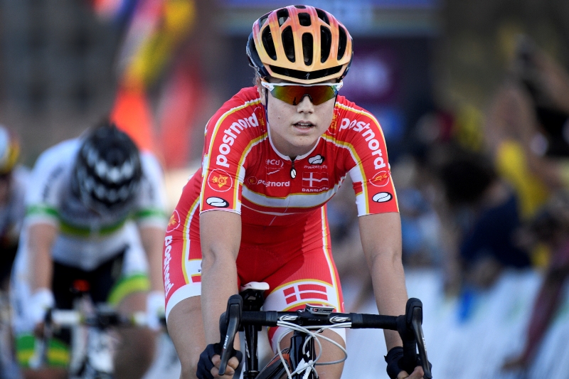 Dánská cyklistka Amalie Dideriksenová.