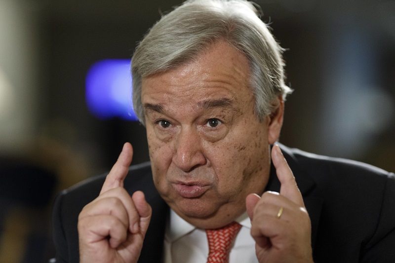 Designovaný generální tajemník Organizace spojených národů António Guterres.