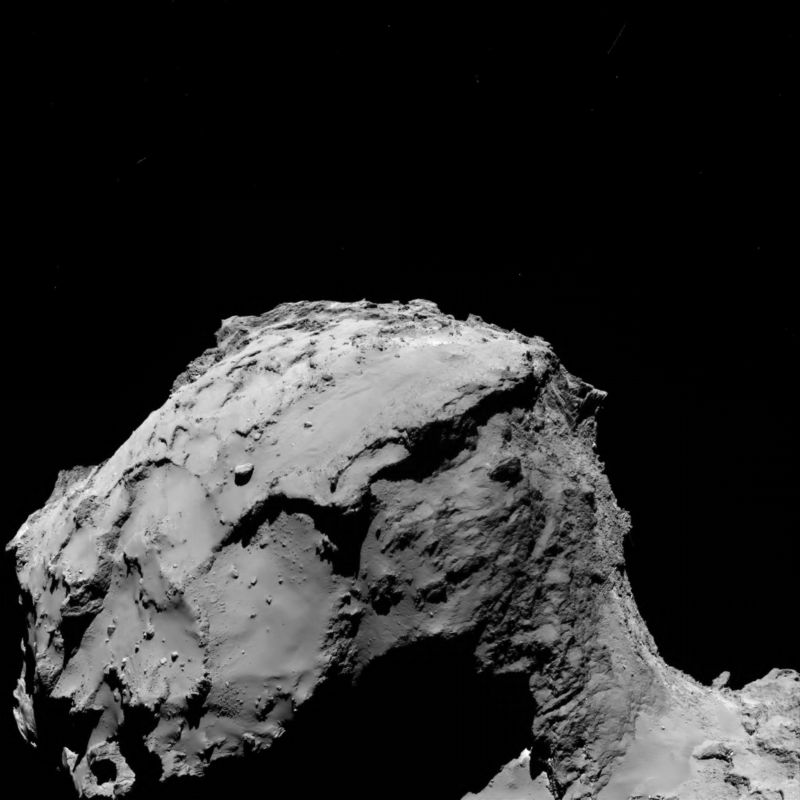 Kometa Čurjumov-Gerasimenko zachycená sondou Rosetta.