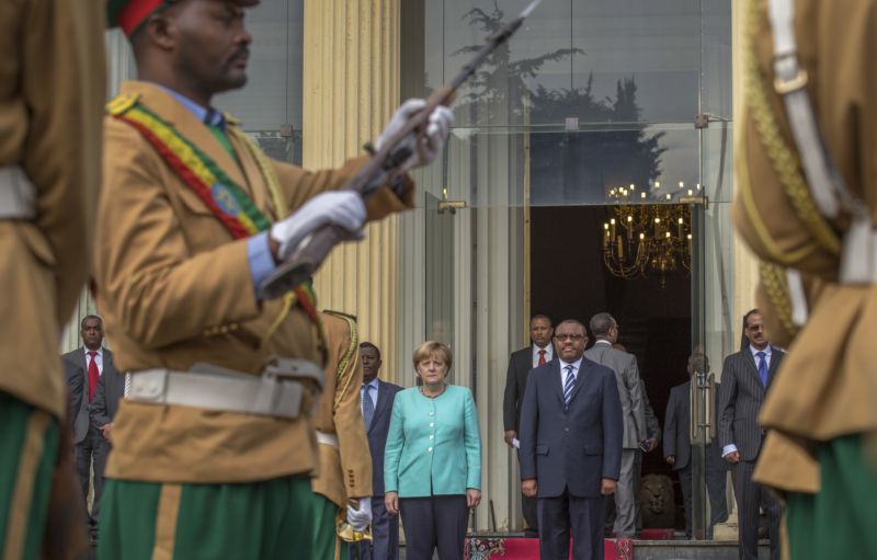 Německá kancléřka Angela Merkelová a premiér Hailemariam Desalegn.