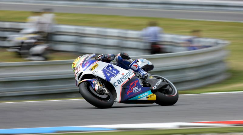 Motocyklový závodník Karel Abraham na brněnské Grand Prix.