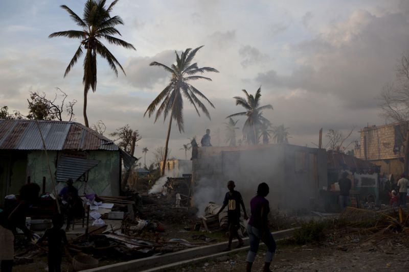 Haiti po ničivém hurikánu Matthew. Haiti po ničivém hurikánu Matthew.