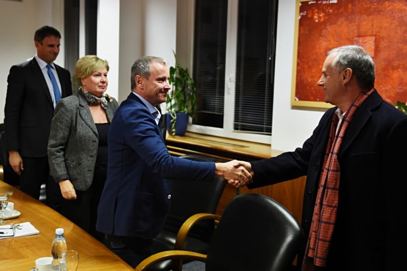 Zleva: Jiří Zimola (ČSSD), Ivana Stráská, Jaromír Slíva a František Konečný (ANO).