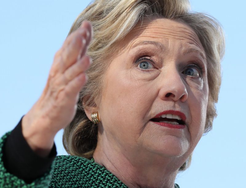 Prezidentská kandidátka Hillary Clintonová. 
