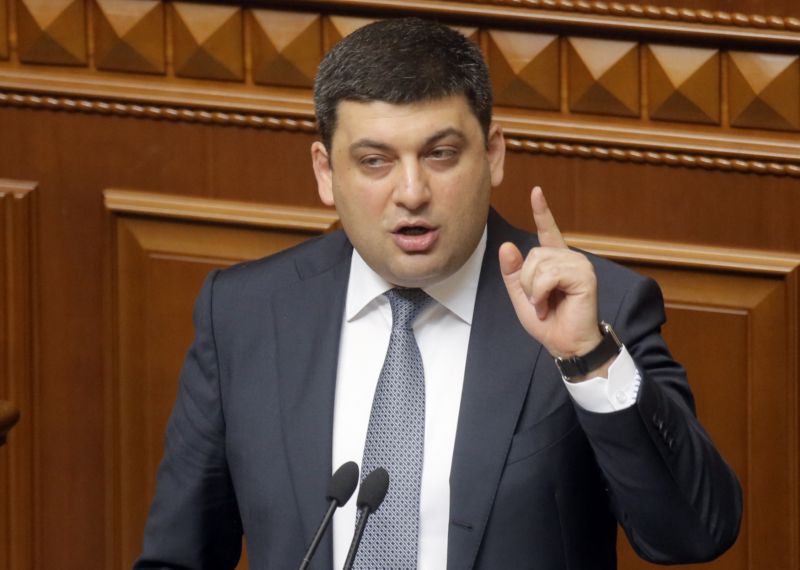 Ukrajinský premiér Volodymyr Hrojsman. Ukrajinský premiér Volodymyr Hrojsman.