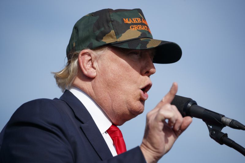 Prezidentský kandidát Donald Trump. 