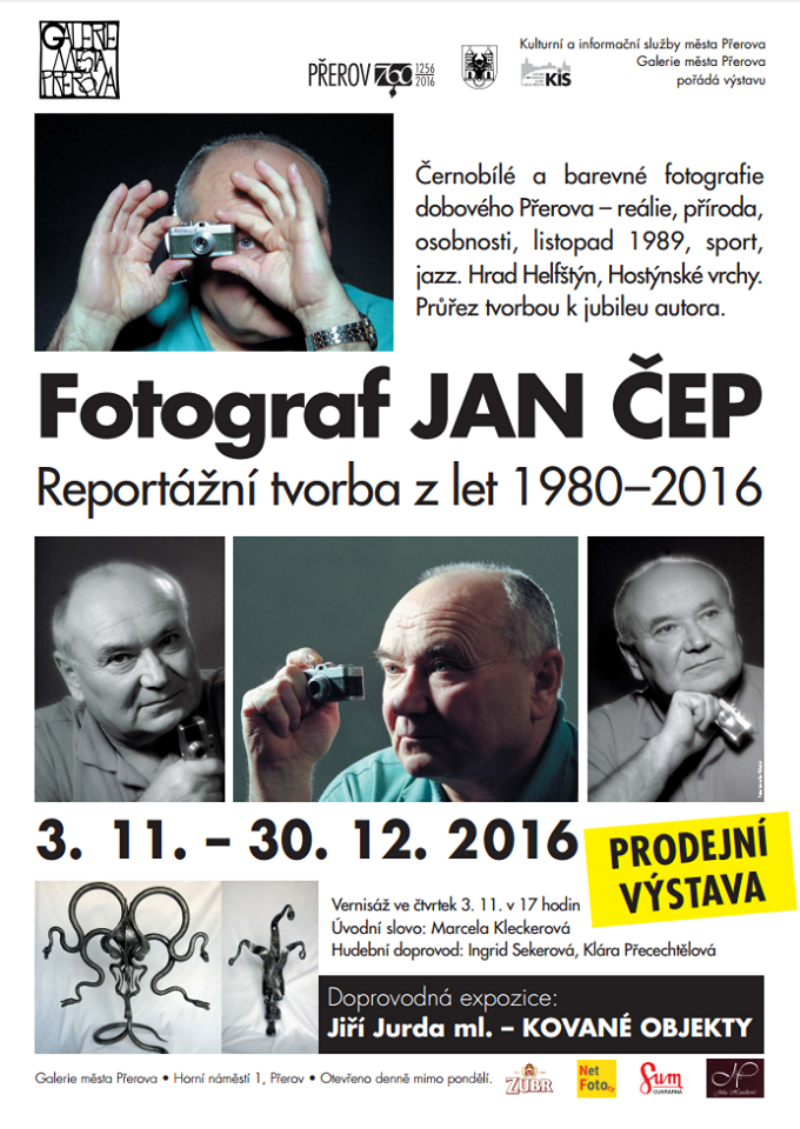 Plakát na výstavu Jana Čepa. 