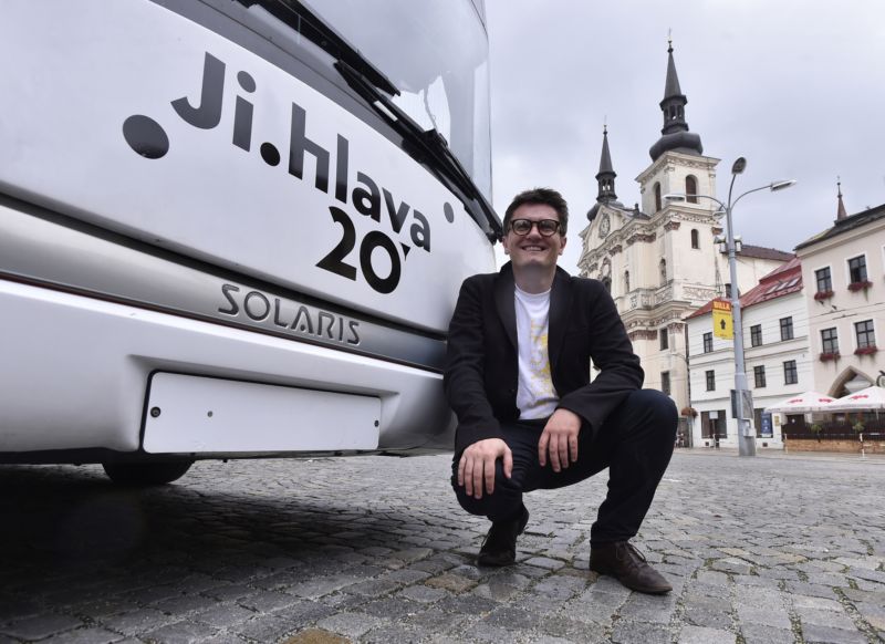  Marek Hovorka a festivalový trolejbus.