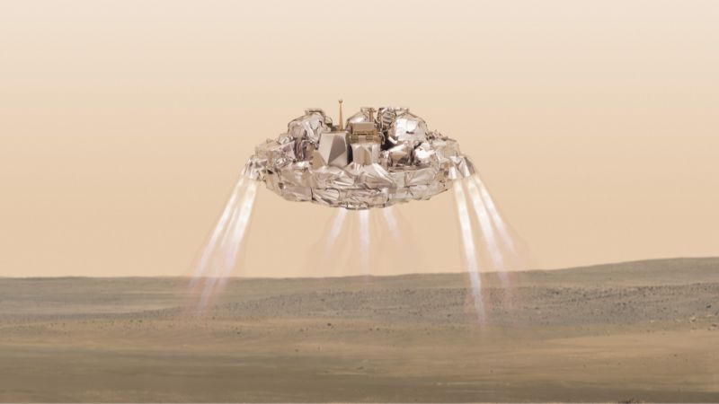 Komise připomíná, že schopnost Evropy vypouštět samostatně družice je strategickým prvkem (na snímku modul Schiaparelli, který zkoumá planetu Mars).