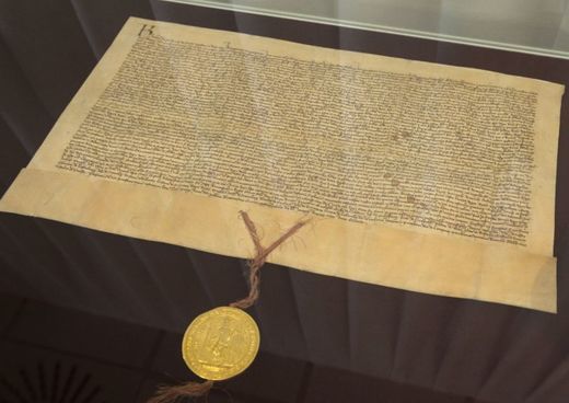 Listina, kterou Karel IV. uděluje svému bratru Janovi a jeho dědicům Moravské markrabství jako léno českého krále a České koruny.