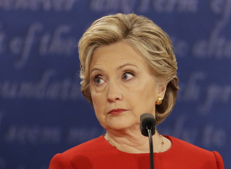 Kandidátka na prezidentku USA Hillary Clintonová.