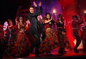 Ondřej Ruml na snímku z muzikálu Hamlet - The Rock Opera Janka Ledeckého, ve kterém ztvárnil titulní roli dánského prince.