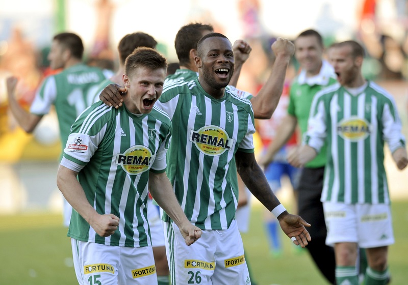 Kapitán Bohemians Krch slaví výhru svého týmu