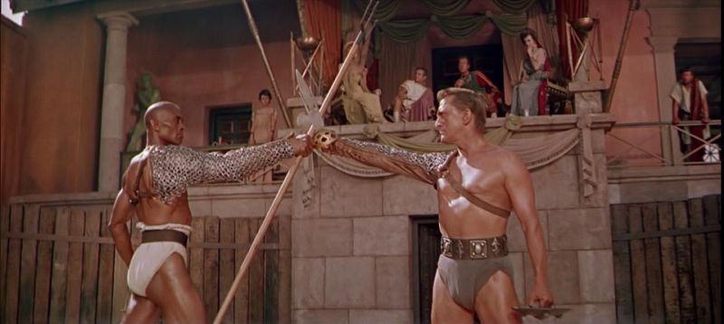 Fotografie z filmu Stanleyho Kubricka Spartacus, natočeného v roce 1960.