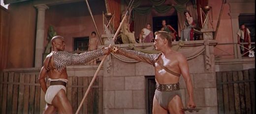 Fotografie z filmu Stanleyho Kubricka Spartacus, natočeného v roce 1960.