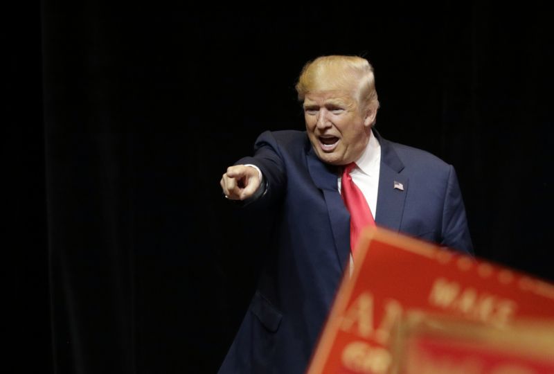 Republikánský prezidentský kandidát Donald Trump.